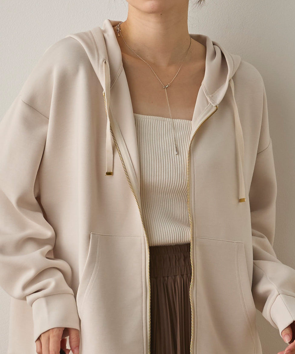 ソフトダンボールニットZIPパーカー[1325-6155]