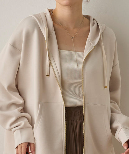 ソフトダンボールニットZIPパーカー[1325-6155]