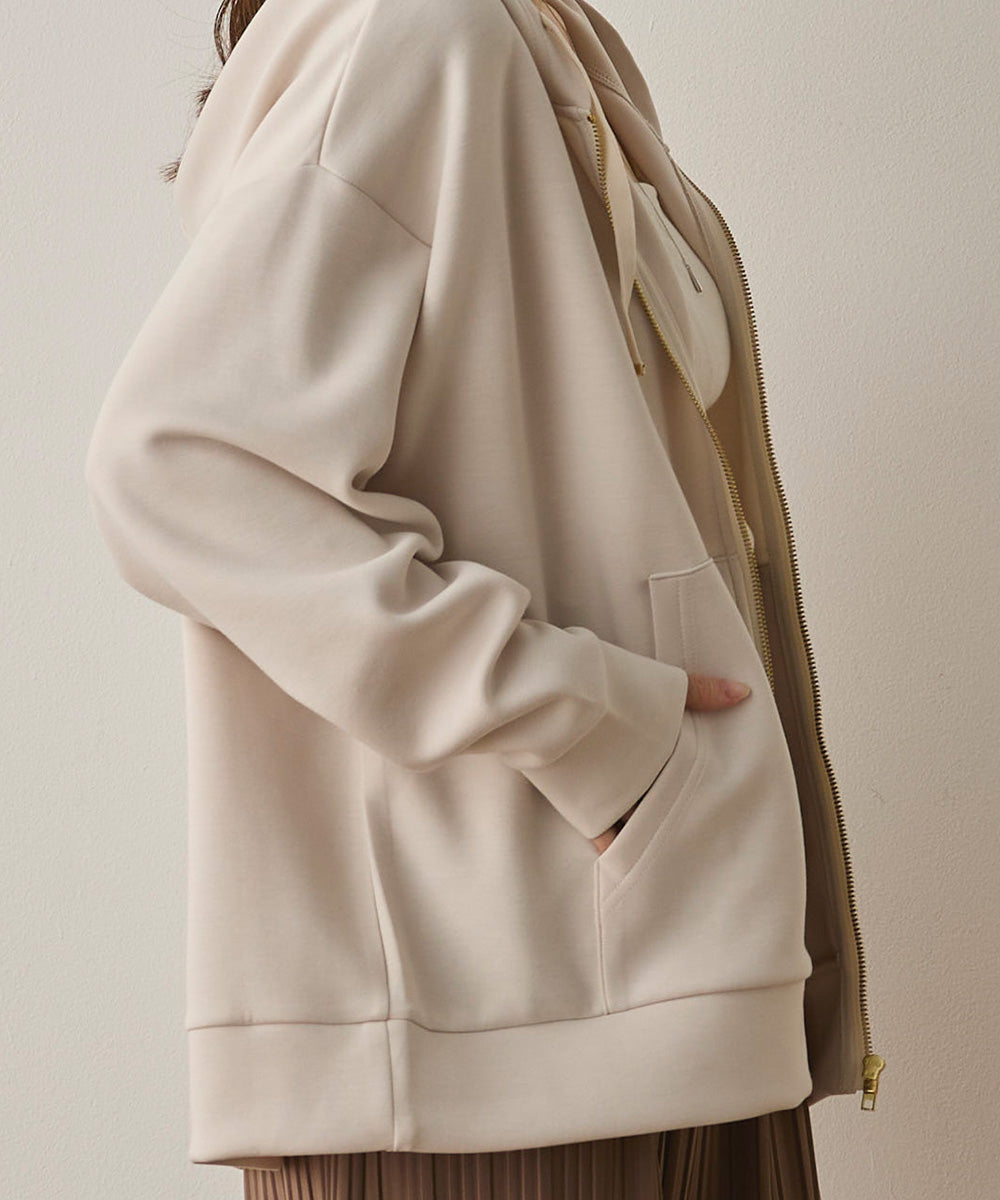 ソフトダンボールニットZIPパーカー[1325-6155]