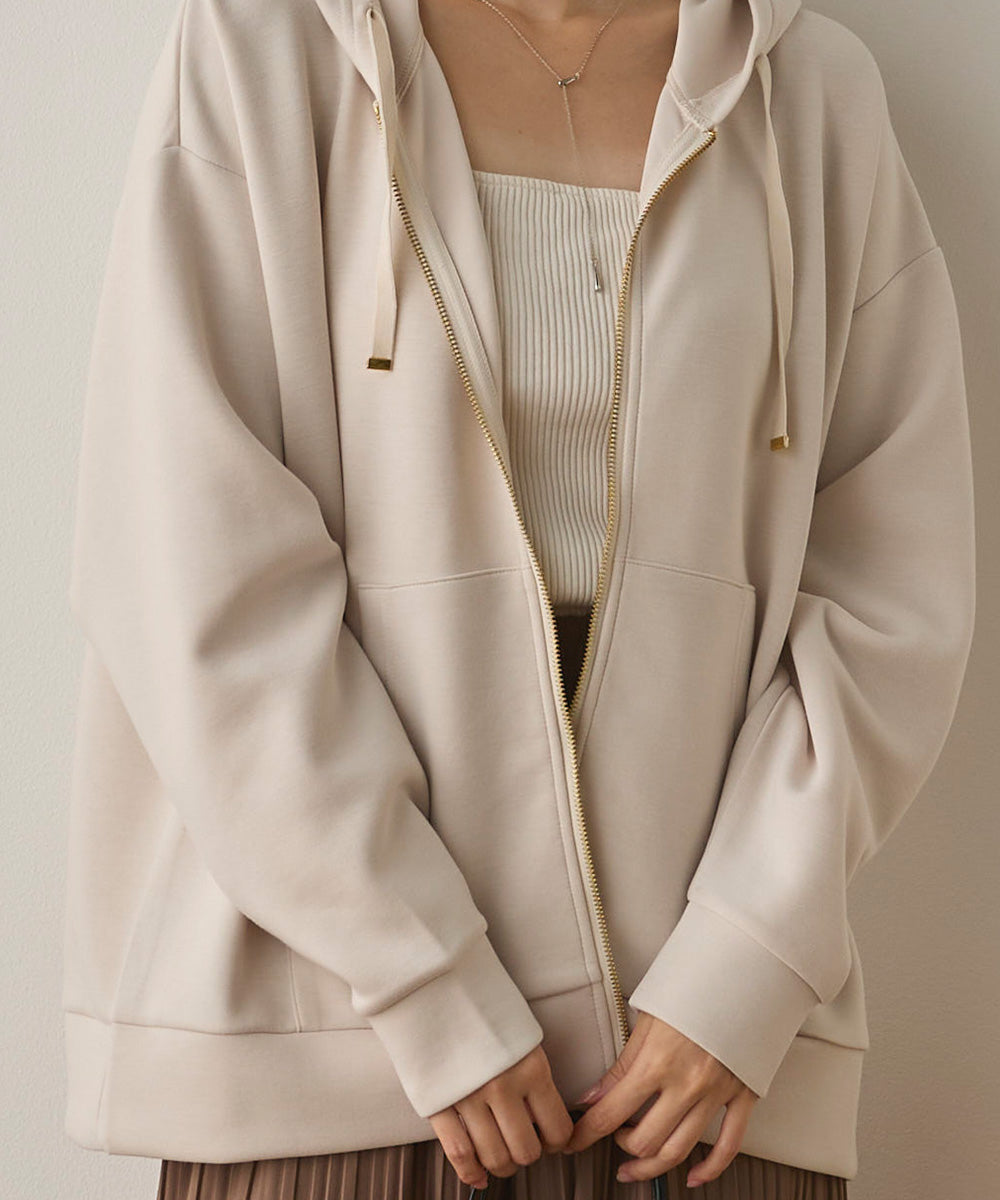 ソフトダンボールニットZIPパーカー[1325-6155]