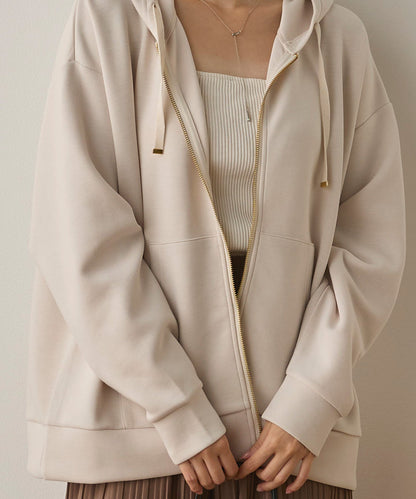 ソフトダンボールニットZIPパーカー[1325-6155]