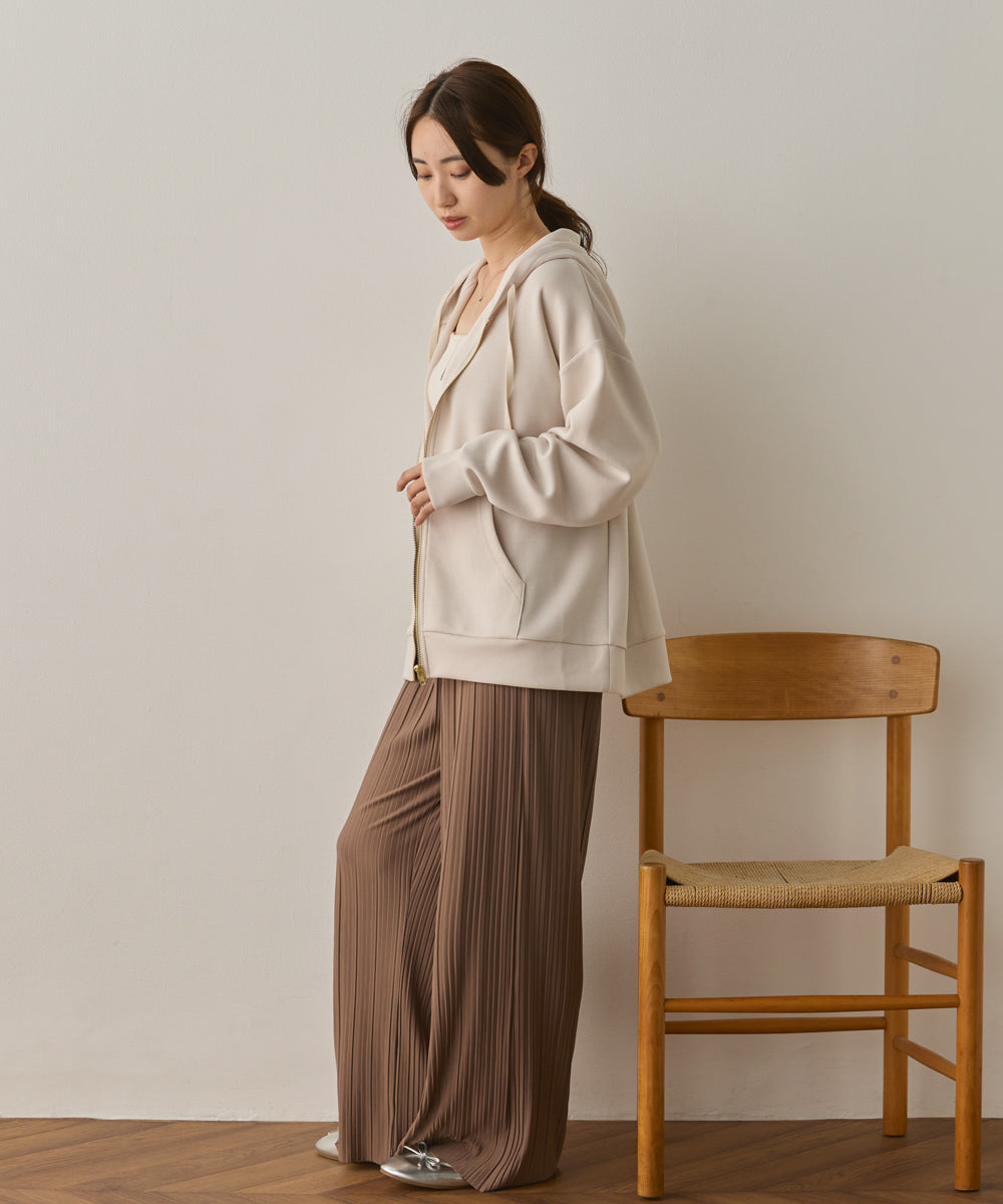 ソフトダンボールニットZIPパーカー[1325-6155]