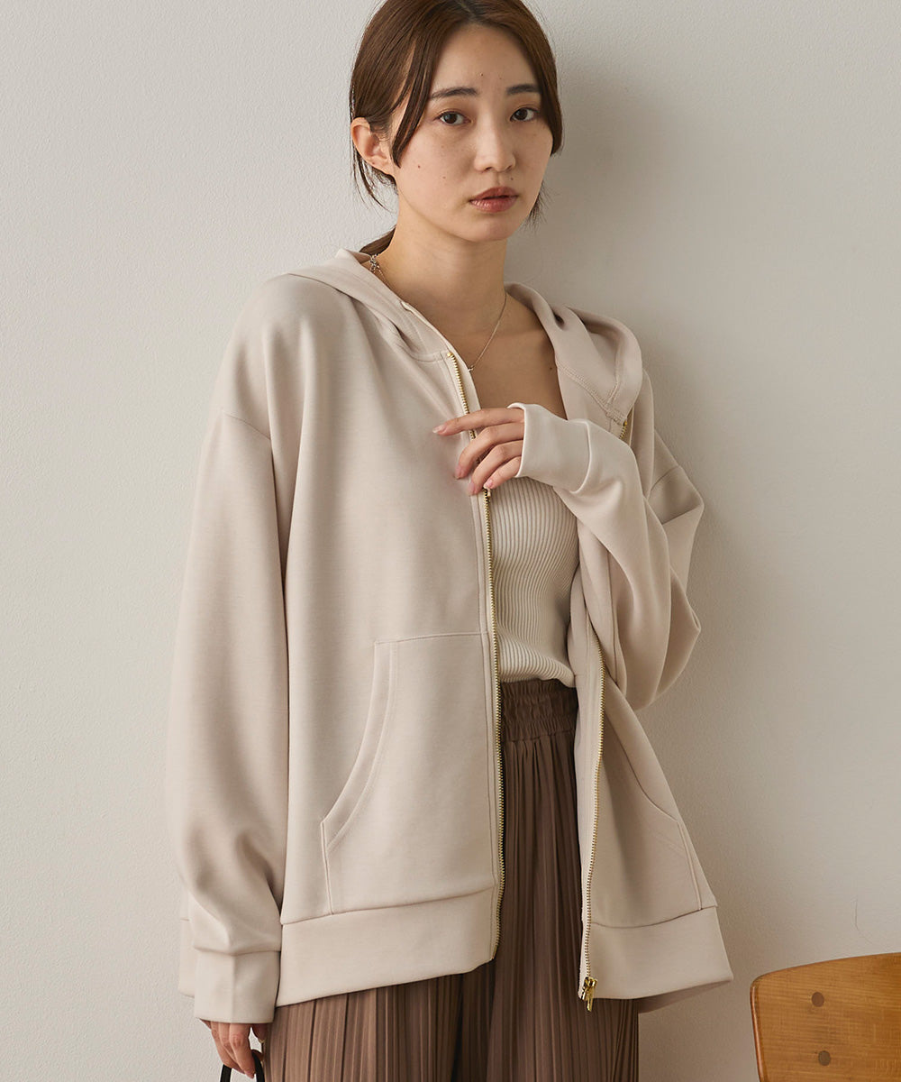 ソフトダンボールニットZIPパーカー[1325-6155]