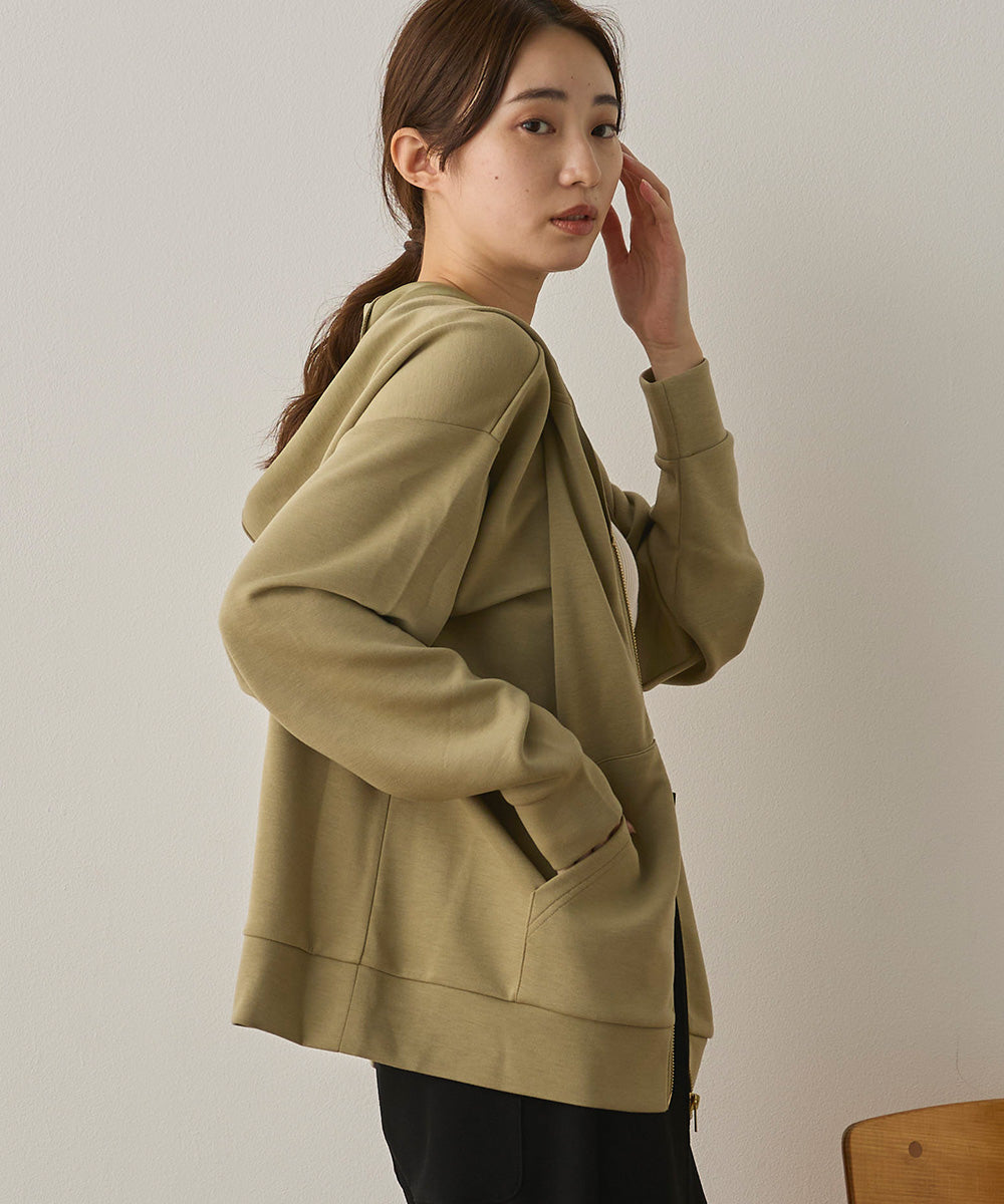 ソフトダンボールニットZIPパーカー[1325-6155]