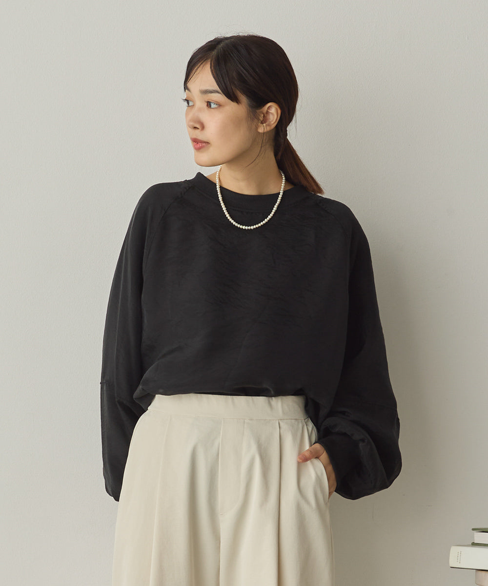 オーガンジーレイヤードボリューム袖プルオーバー[1325-6156]