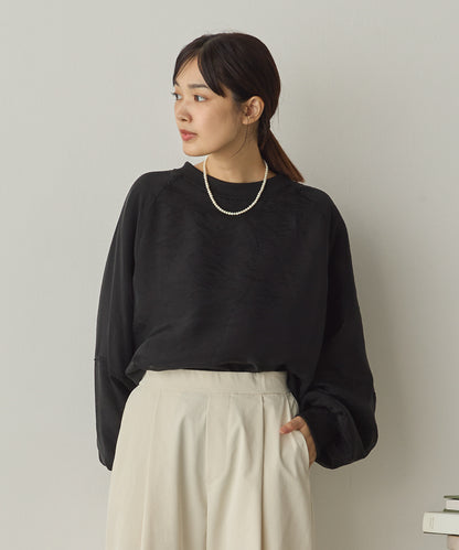 オーガンジーレイヤードボリューム袖プルオーバー[1325-6156]