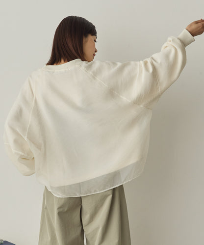 オーガンジーレイヤードボリューム袖プルオーバー[1325-6156]