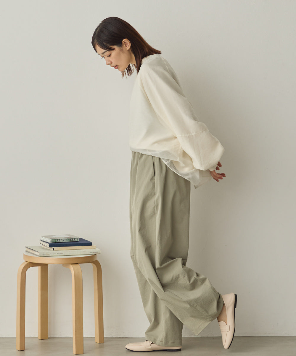 オーガンジーレイヤードボリューム袖プルオーバー[1325-6156]