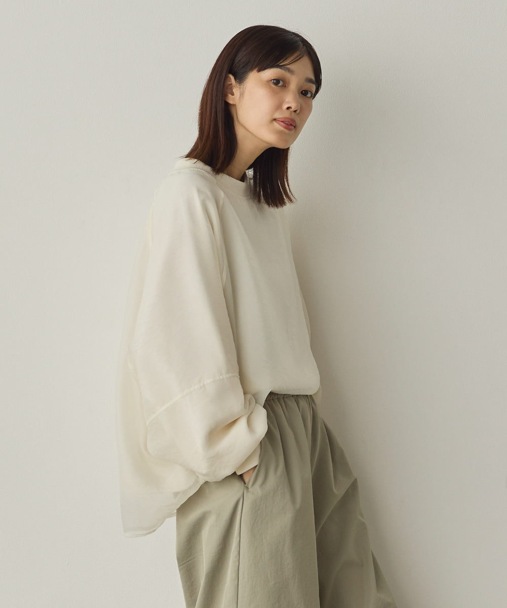 オーガンジーレイヤードボリューム袖プルオーバー[1325-6156]