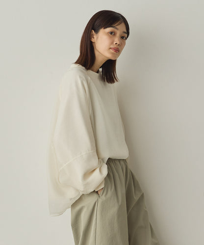オーガンジーレイヤードボリューム袖プルオーバー[1325-6156]