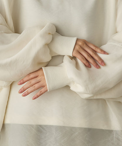 オーガンジーレイヤードボリューム袖プルオーバー[1325-6156]