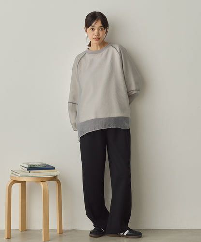 オーガンジーレイヤードボリューム袖プルオーバー[1325-6156]