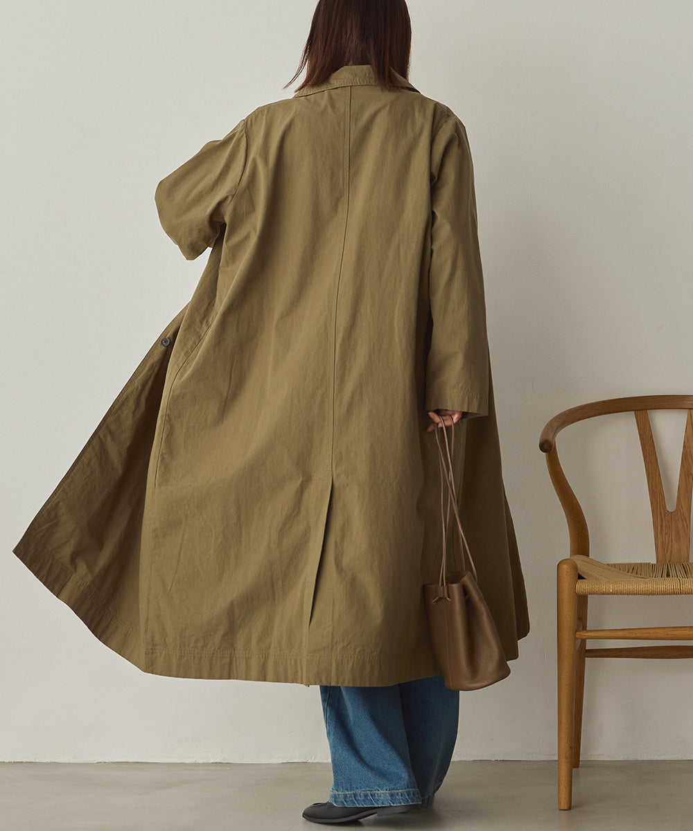 ダンプ＆デニムロングステンカラーコート[1225-9004]