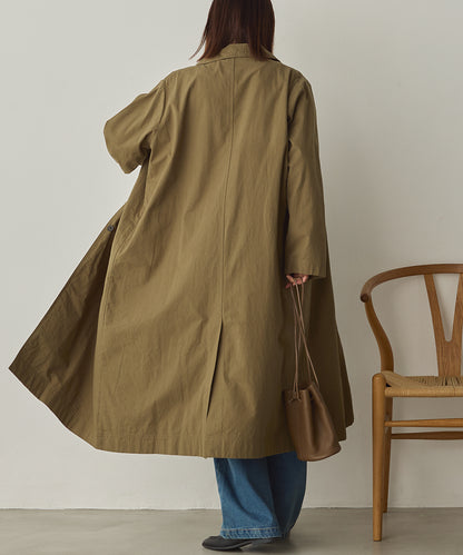 ダンプ＆デニムロングステンカラーコート[1225-9004]