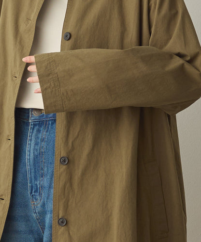 ダンプ＆デニムロングステンカラーコート[1225-9004]