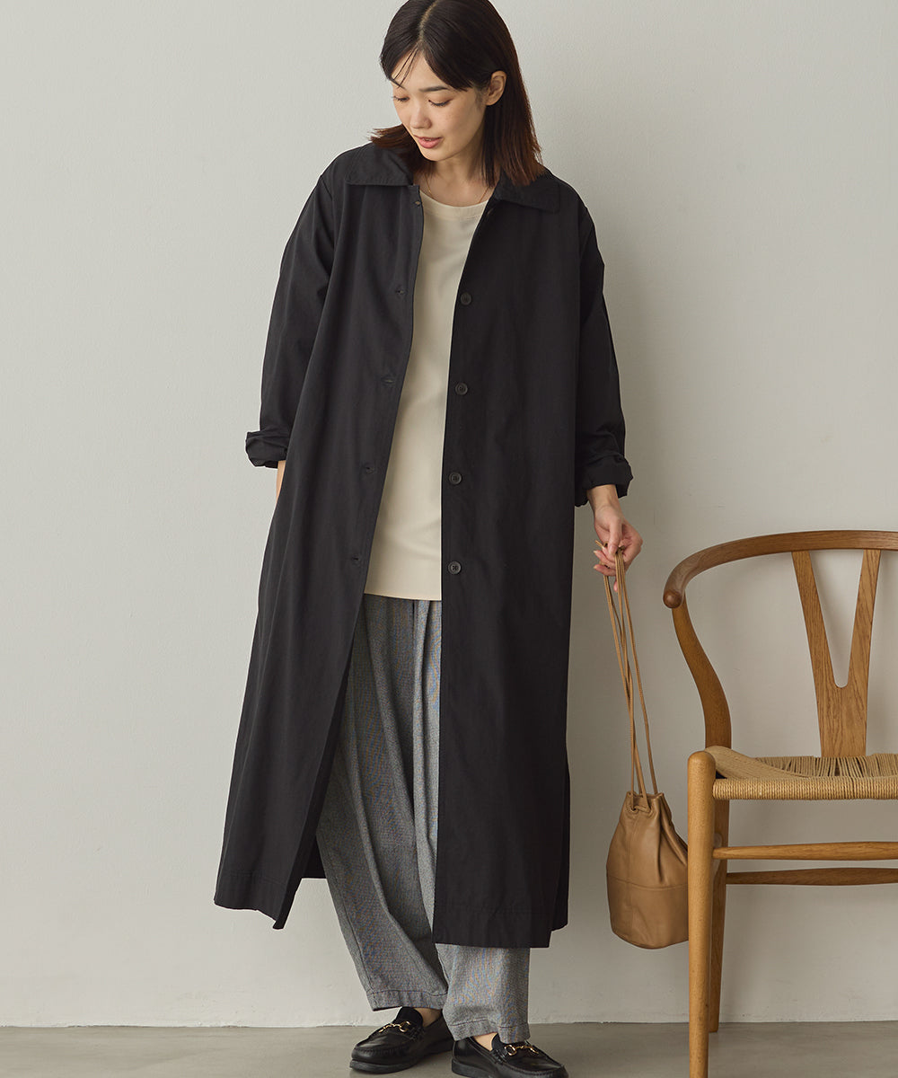yuni ステンカラーロングコート ダンプ＆デニムロングステンカラーコート[1225-9004] – Sans Souci 34＋