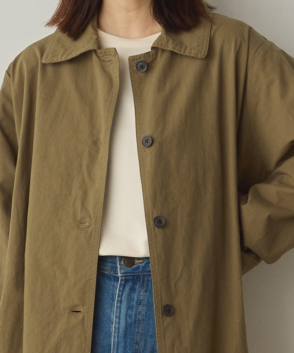 ダンプ＆デニムロングステンカラーコート[1225-9004]