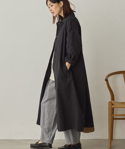 ダンプ＆デニムロングステンカラーコート[1225-9004]