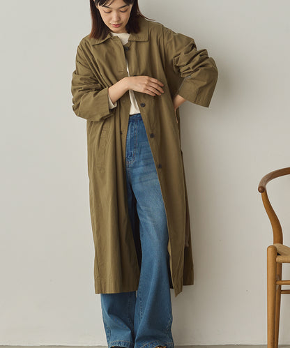 ダンプ＆デニムロングステンカラーコート[1225-9004]