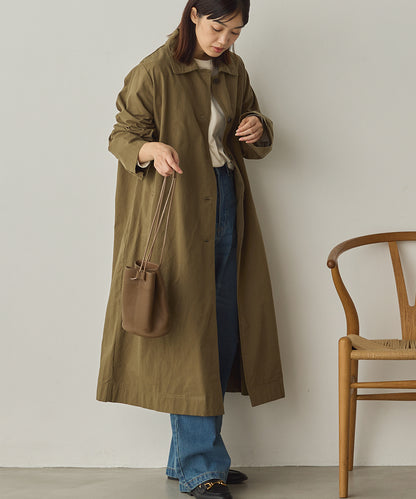 ダンプ＆デニムロングステンカラーコート[1225-9004]