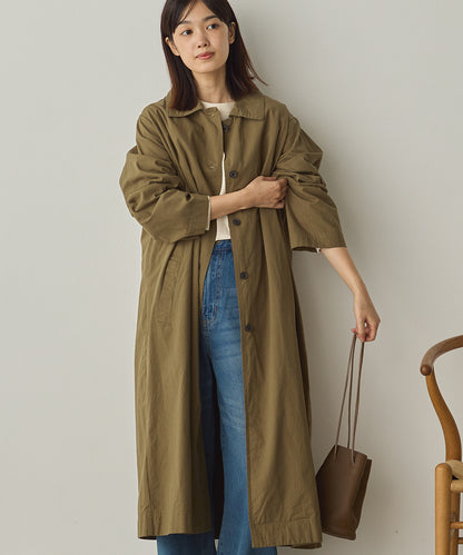ダンプ＆デニムロングステンカラーコート[1225-9004]