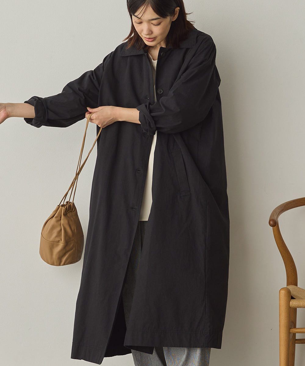 ダンプ＆デニムロングステンカラーコート[1225-9004]