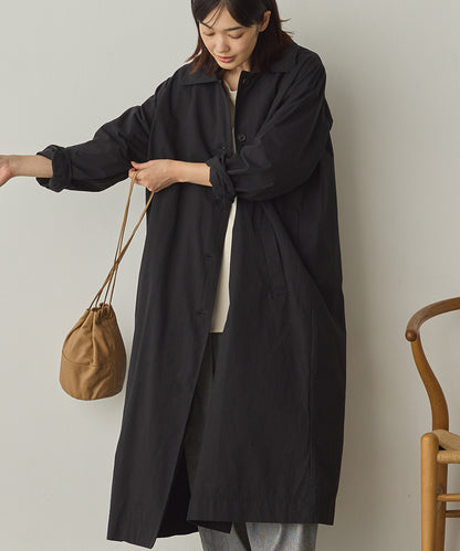 ダンプ＆デニムロングステンカラーコート[1225-9004]