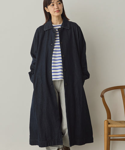 ダンプ＆デニムロングステンカラーコート[1225-9004]