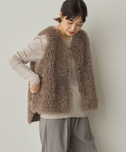 プードルファーリバーシブルベスト[1325-9005]