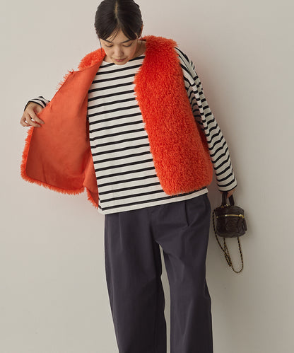 プードルファーリバーシブルベスト[1325-9005]