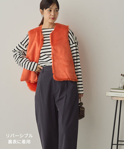 プードルファーリバーシブルベスト[1325-9005]