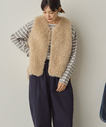 プードルファーリバーシブルベスト[1325-9005]