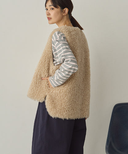 プードルファーリバーシブルベスト[1325-9005]