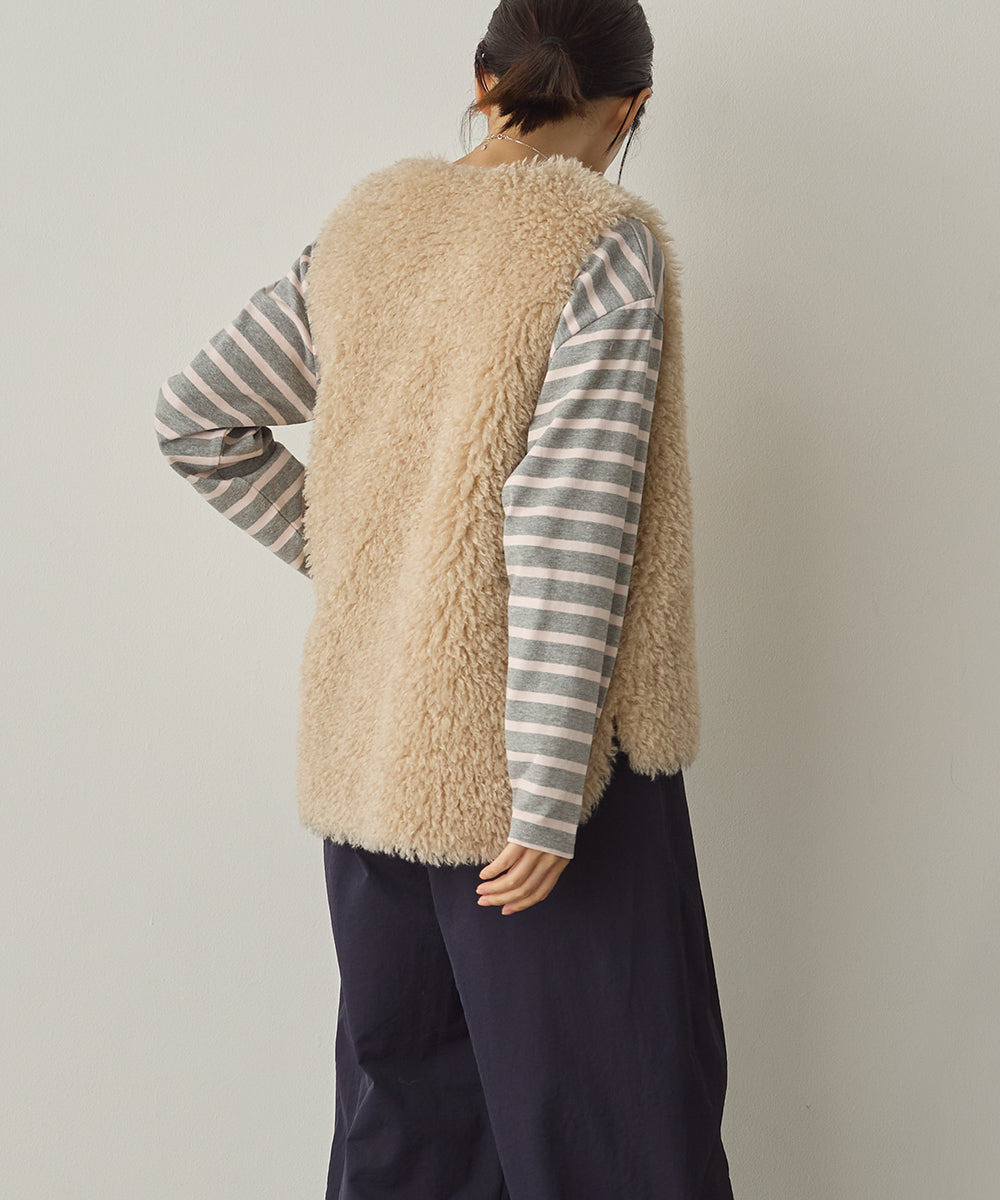 プードルファーリバーシブルベスト[1325-9005]