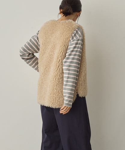 プードルファーリバーシブルベスト[1325-9005]