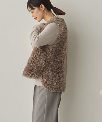 プードルファーリバーシブルベスト[1325-9005]