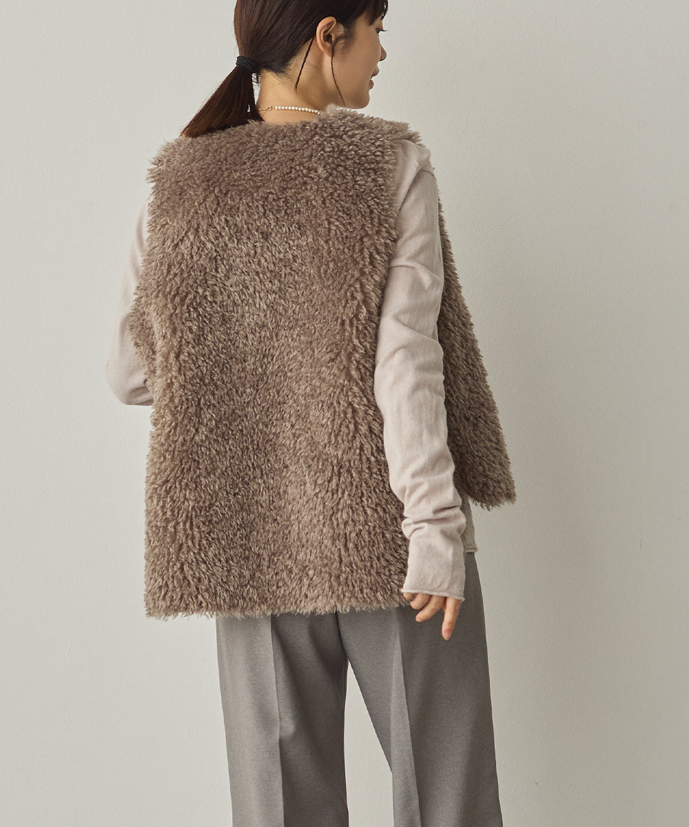 プードルファーリバーシブルベスト[1325-9005]