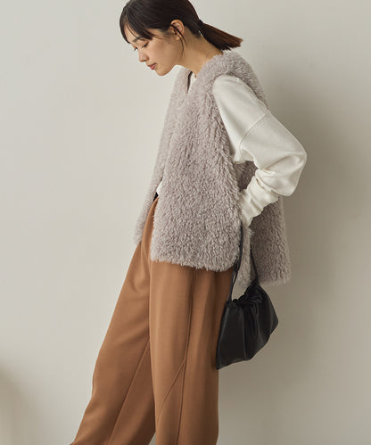 プードルファーリバーシブルベスト[1325-9005]