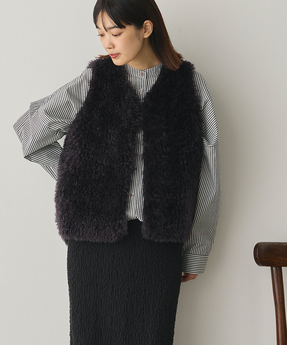 プードルファーリバーシブルベスト[1325-9005]