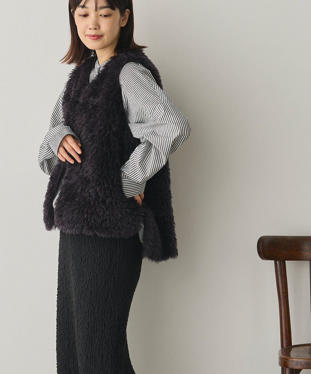 プードルファーリバーシブルベスト[1325-9005]