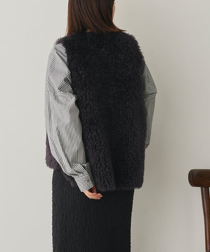 プードルファーリバーシブルベスト[1325-9005]