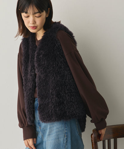 プードルファーリバーシブルベスト[1325-9005]