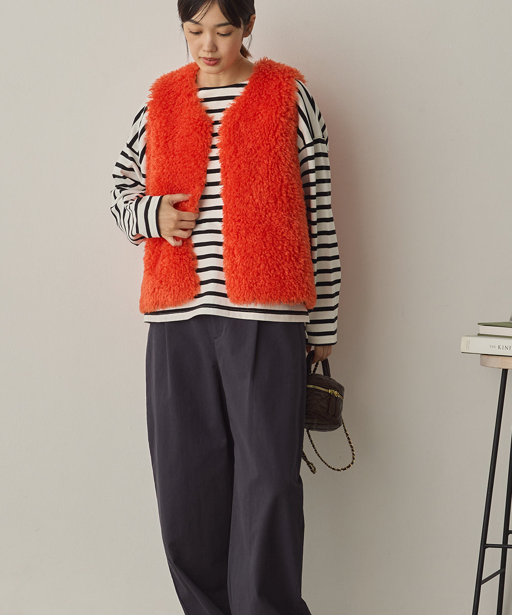 プードルファーリバーシブルベスト[1325-9005]