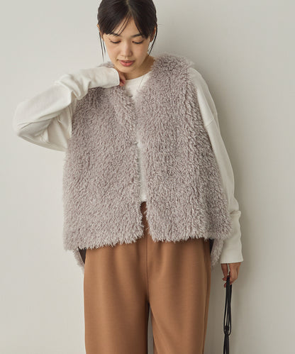 プードルファーリバーシブルベスト[1325-9005]