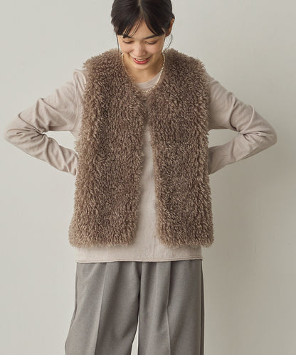 プードルファーリバーシブルベスト[1325-9005]