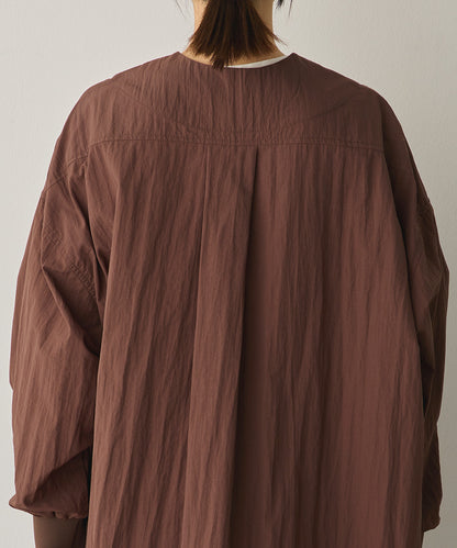 撥水加工ナイロンノーカラー裾ドローコードブルゾン[1325-9010]