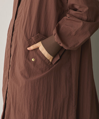 撥水加工ナイロンノーカラー裾ドローコードブルゾン[1325-9010]