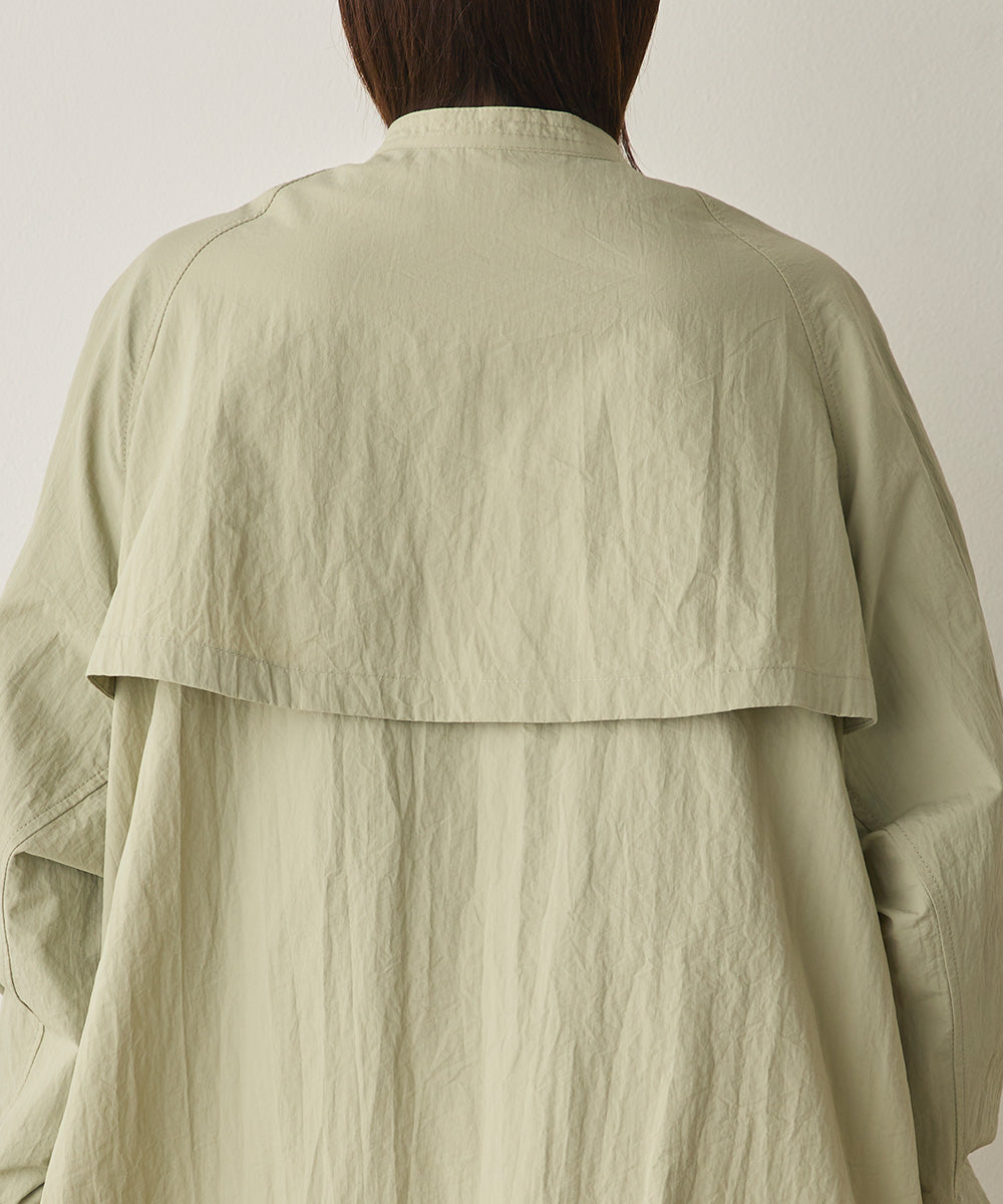 撥水加工ナイロン裾ドローコードAラインブルゾン[1325-9011]