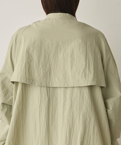 撥水加工ナイロン裾ドローコードAラインブルゾン[1325-9011]