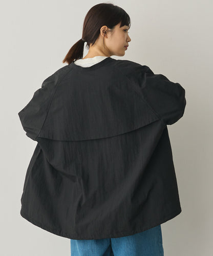 撥水加工ナイロン裾ドローコードAラインブルゾン[1325-9011]